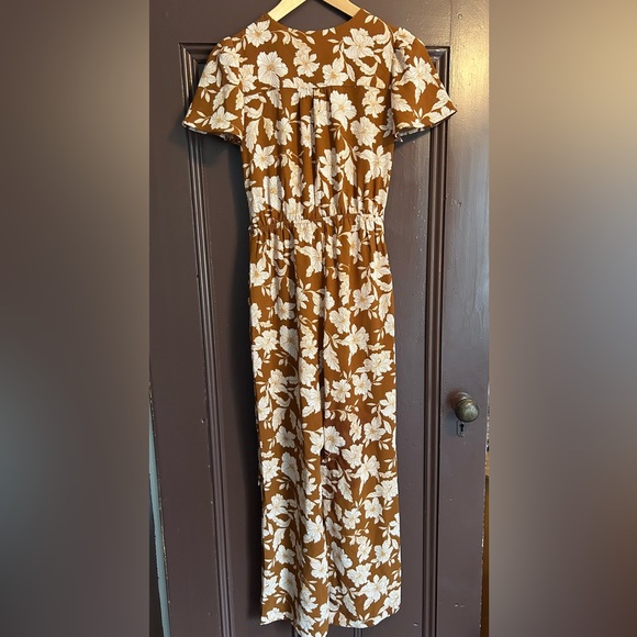 Floral Rust Romper - Picture 3 of 3